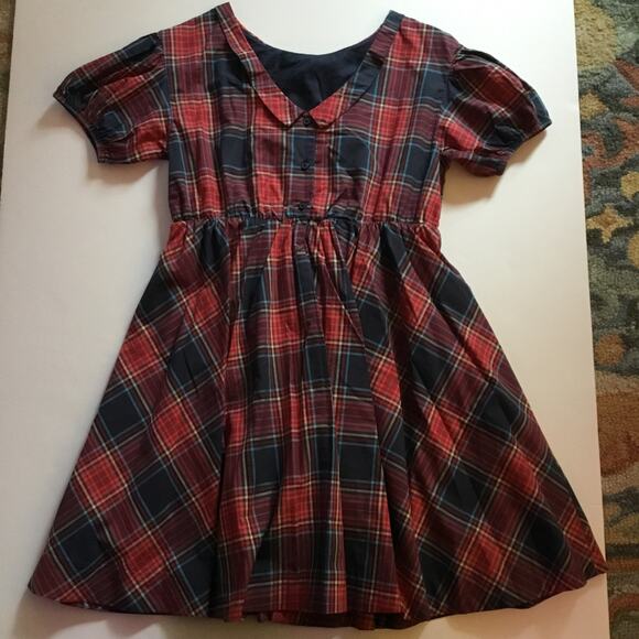 Tea Collection plaid puff sleeve collar dress - Picture 7 of 8